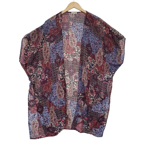 Maurices Womens Sheer Lightweight Kimono Cardigan Boho Romantic Artsy Casual - Picture 2 of 7